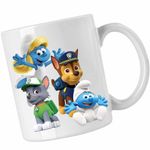 Casa si Gradina - Bucatarie si vesela - Cani si pahare - Cani si cesti - Cana Paw Patrol Strumfii Strumfita Baby Stumf, CoolTrend, alba, 330ml - Infinity.ro
