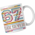 Casa si Gradina - Bucatarie si vesela - Cani si pahare - Cani si cesti - Cana Six Seven Effect Glitch 67 CoolTrend, alba, 330ml - Infinity.ro