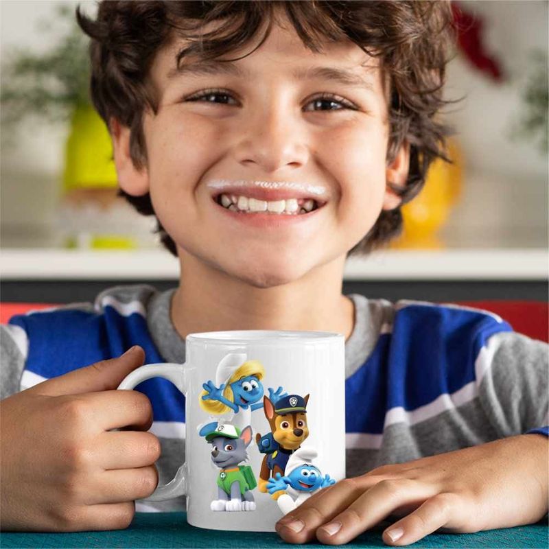 Casa si Gradina - Bucatarie si vesela - Cani si pahare - Cani si cesti - Cana Paw Patrol Strumfii Strumfita Baby Stumf, CoolTrend, alba, 330ml - Infinity.ro
