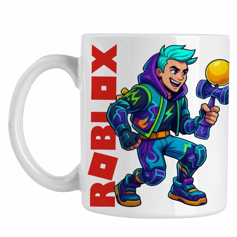 Casa si Gradina - Bucatarie si vesela - Cani si pahare - Cani si cesti - Cana Kendama Roblox Skin CoolTrend, alba, 330ml - Infinity.ro