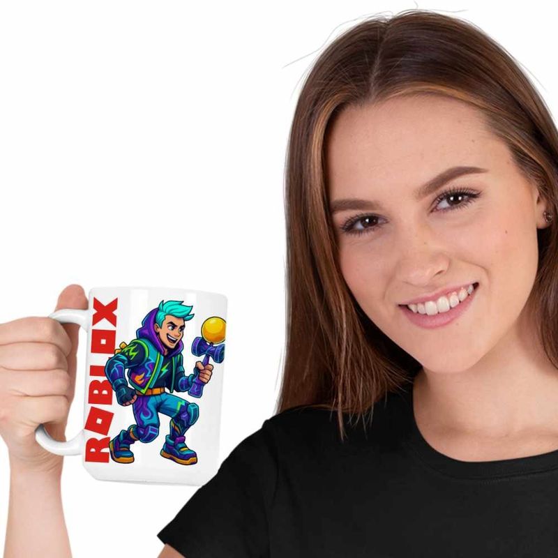 Casa si Gradina - Bucatarie si vesela - Cani si pahare - Cani si cesti - Cana Kendama Roblox Skin CoolTrend, alba, 330ml - Infinity.ro