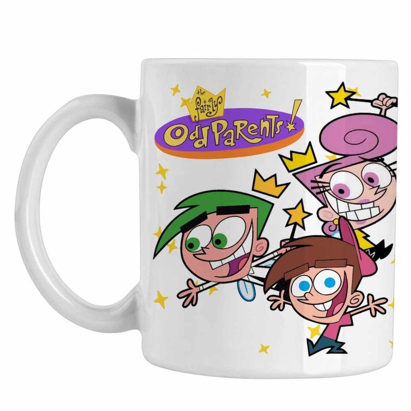 Casa si Gradina - Bucatarie si vesela - Cani si pahare - Cani si cesti - Cana Fairly Odd Parents Team Timmy Wanda Cosmo Nasii mei Vrajitori CoolTrend, alba, 330ml - Infinity.ro