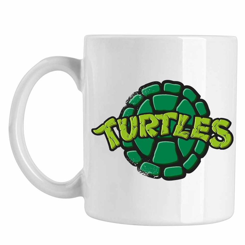 Casa si Gradina - Bucatarie si vesela - Cani si pahare - Cani si cesti - Cana Testoasele Ninja Logo Sigil Teenage Mutant, CoolTrend, alba, 330ml - Infinity.ro