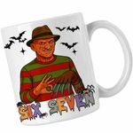 Casa si Gradina - Bucatarie si vesela - Cani si pahare - Cani si cesti - Cana Six Seven Freddy Krueger 67 Halloween CoolTrend, alba, 330ml - Infinity.ro