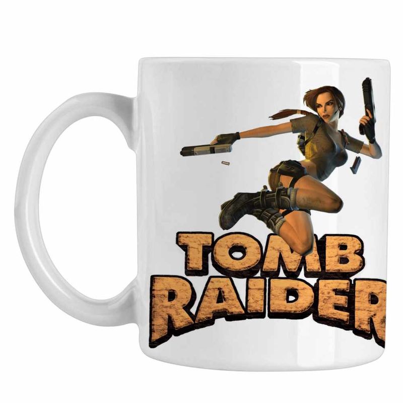 Casa si Gradina - Bucatarie si vesela - Cani si pahare - Cani si cesti - Cana Tomb Raider Legenda Lara Croft Jungla Amazon CoolTrend, alba, 330ml - Infinity.ro