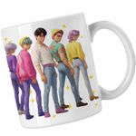 Casa si Gradina - Bucatarie si vesela - Cani si pahare - Cani si cesti - Cana Huntrix Saja Boys Kpop Trupa CoolTrend, alba, 330ml - Infinity.ro