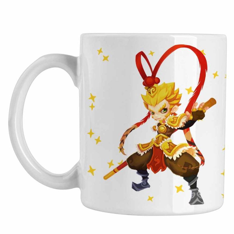 Casa si Gradina - Bucatarie si vesela - Cani si pahare - Cani si cesti - Cana Sun Wukong Monkey King Aventuri, alba, 330ml - Infinity.ro