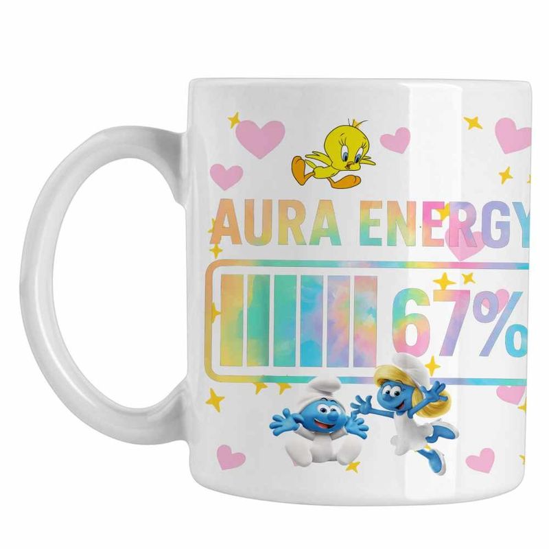 Casa si Gradina - Bucatarie si vesela - Cani si pahare - Cani si cesti - Cana Six Seven Aura Energy 67 CoolTrend, alba, 330ml - Infinity.ro