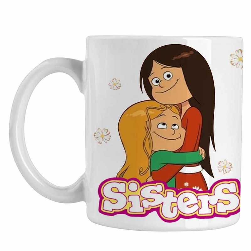 Casa si Gradina - Bucatarie si vesela - Cani si pahare - Cani si cesti - Cana Surorile Grand Festival Les Sisters Desene Animate, CoolTrend, alba, 330ml - Infinity.ro