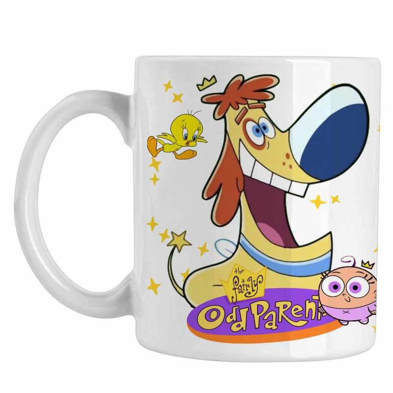 Casa si Gradina - Bucatarie si vesela - Cani si pahare - Cani si cesti - Cana Fairly Odd Parents Sparky Nasii mei Vrajitori CoolTrend, alba, 330ml - Infinity.ro