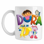 Casa si Gradina - Bucatarie si vesela - Cani si pahare - Cani si cesti - Cana Desene Animate Dora Exploratoarea Explorer, CoolTrend, alba, 330ml - Infinity.ro