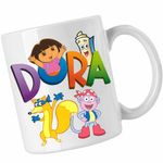 Casa si Gradina - Bucatarie si vesela - Cani si pahare - Cani si cesti - Cana Desene Animate Dora Exploratoarea Explorer, CoolTrend, alba, 330ml - Infinity.ro