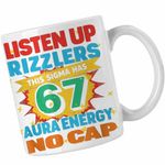 Casa si Gradina - Bucatarie si vesela - Cani si pahare - Cani si cesti - Cana Six Seven Listen Up Rizzlers 67 CoolTrend, alba, 330ml - Infinity.ro