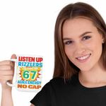 Casa si Gradina - Bucatarie si vesela - Cani si pahare - Cani si cesti - Cana Six Seven Listen Up Rizzlers 67 CoolTrend, alba, 330ml - Infinity.ro
