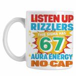 Casa si Gradina - Bucatarie si vesela - Cani si pahare - Cani si cesti - Cana Six Seven Listen Up Rizzlers 67 CoolTrend, alba, 330ml - Infinity.ro