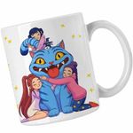 Casa si Gradina - Bucatarie si vesela - Cani si pahare - Cani si cesti - Cana Huntrix Motan Dragon Derpy Kpop CoolTrend, alba, 330ml - Infinity.ro