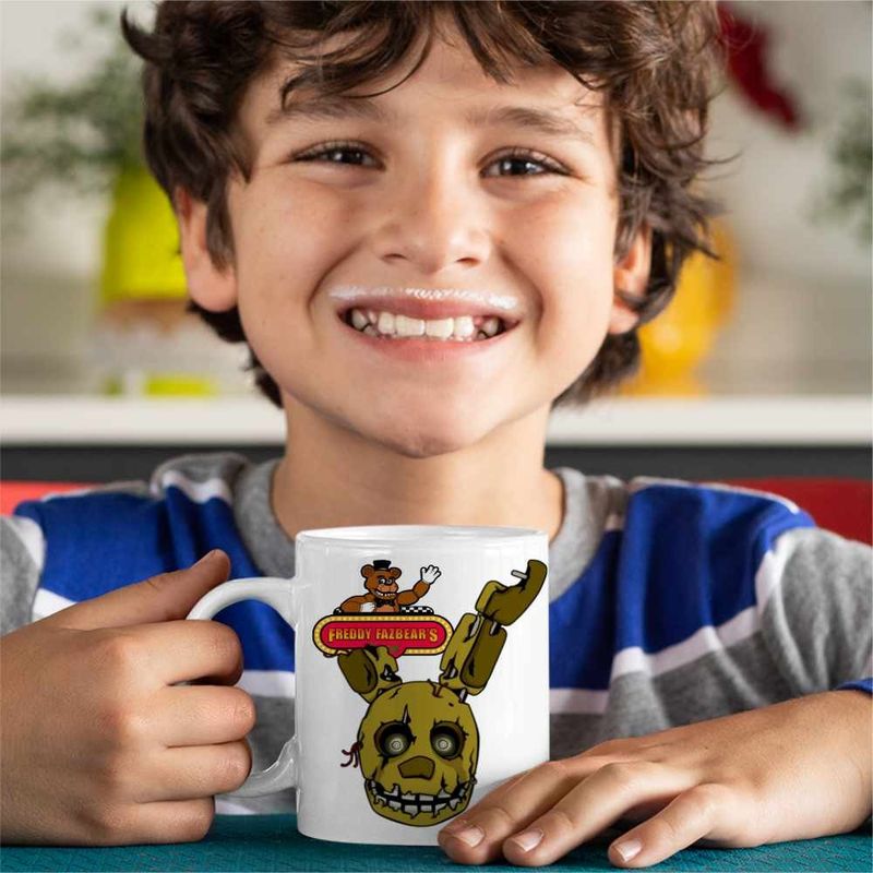 Casa si Gradina - Bucatarie si vesela - Cani si pahare - Cani si cesti - Cana Fnaf Spring Bonnie Five Nights at Freddy Horror Halloween CoolTrend, alba, 330ml - Infinity.ro