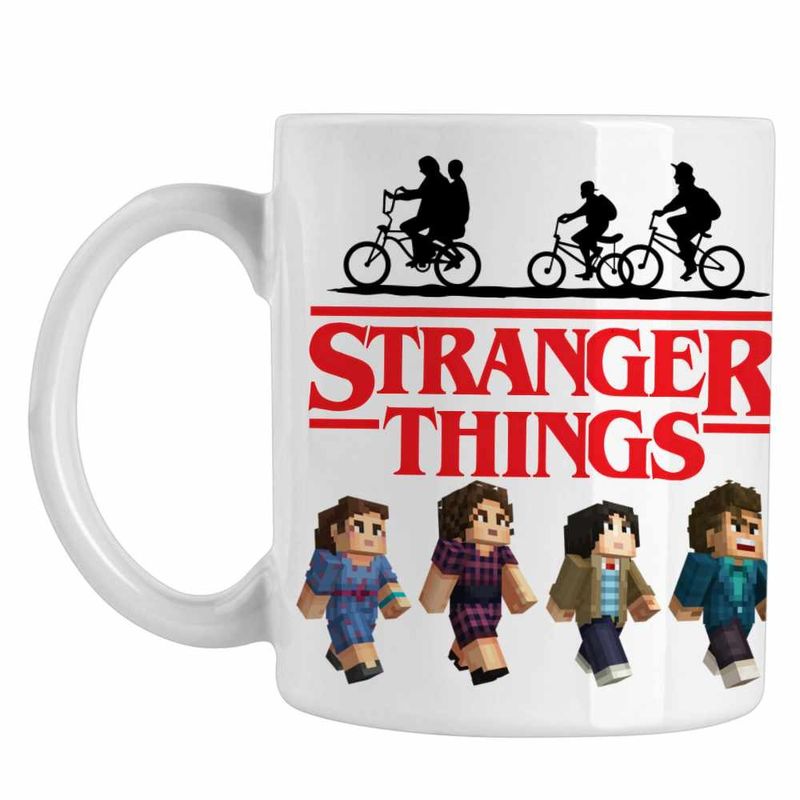 Casa si Gradina - Bucatarie si vesela - Cani si pahare - Cani si cesti - Cana Stranger Things in Roblox Minecraft Abis CoolTrend, alba, 330ml - Infinity.ro