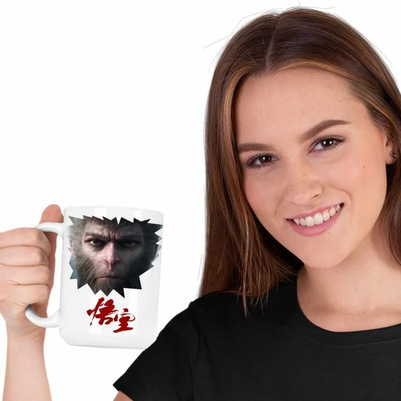 Casa si Gradina - Bucatarie si vesela - Cani si pahare - Cani si cesti - Cana Wukong Warrior Before Time, alba, 330ml - Infinity.ro