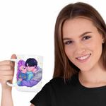 Casa si Gradina - Bucatarie si vesela - Cani si pahare - Cani si cesti - Cana Huntrix Saja Love Kpop Demon Hunters CoolTrend, alba, 330ml - Infinity.ro
