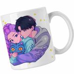 Casa si Gradina - Bucatarie si vesela - Cani si pahare - Cani si cesti - Cana Huntrix Saja Love Kpop Demon Hunters CoolTrend, alba, 330ml - Infinity.ro
