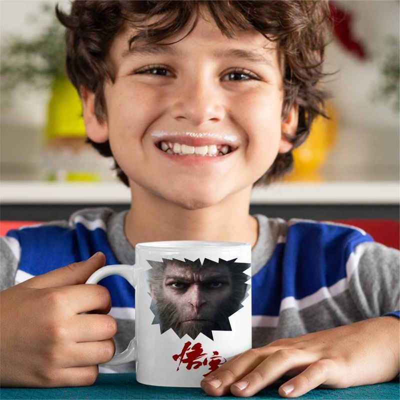 Casa si Gradina - Bucatarie si vesela - Cani si pahare - Cani si cesti - Cana Wukong Warrior Before Time, alba, 330ml - Infinity.ro
