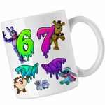 Casa si Gradina - Bucatarie si vesela - Cani si pahare - Cani si cesti - Cana Fnaf Six Seven Five Nights at Freddy Horror Halloween CoolTrend, alba, 330ml - Infinity.ro