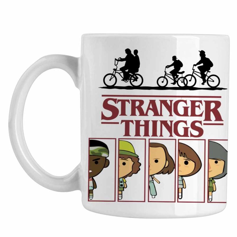 Casa si Gradina - Bucatarie si vesela - Cani si pahare - Cani si cesti - Cana Stranger Things Team Survivor Film CoolTrend, alba, 330ml - Infinity.ro