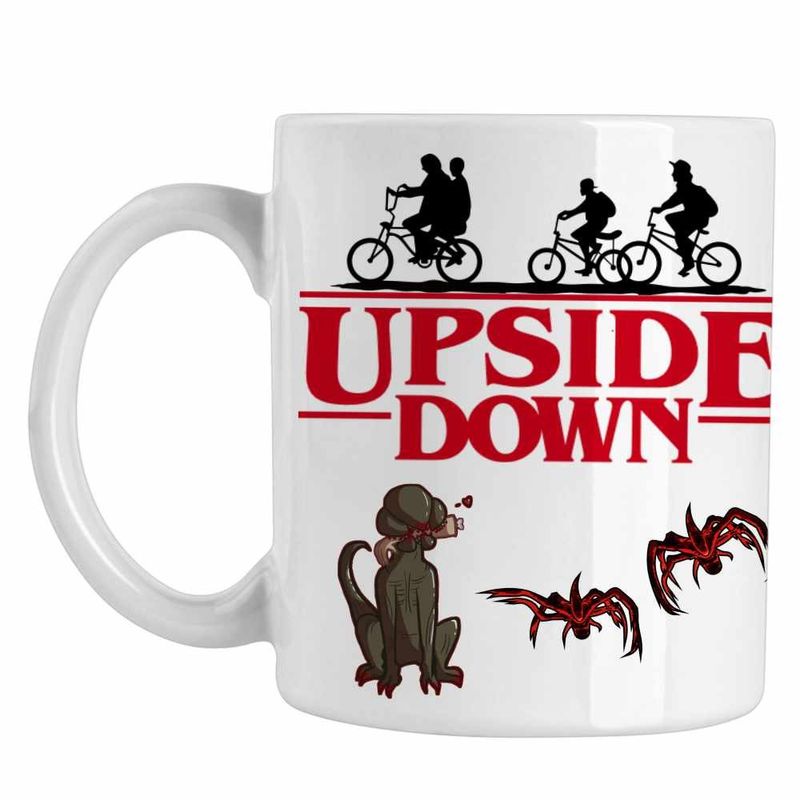 Casa si Gradina - Bucatarie si vesela - Cani si pahare - Cani si cesti - Cana Stranger Things Upside Down CoolTrend, alba, 330ml - Infinity.ro