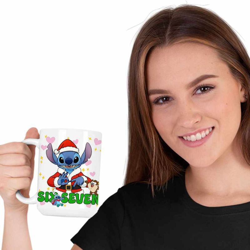Casa si Gradina - Bucatarie si vesela - Cani si pahare - Cani si cesti - Cana Six Seven Stitch Craciun 67 CoolTrend, alba, 330ml - Infinity.ro