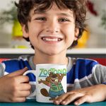 Casa si Gradina - Bucatarie si vesela - Cani si pahare - Cani si cesti - Cana Zootopia Nibbles Maplestick Castor Zootropolis CoolTrend, alba, 330ml - Infinity.ro