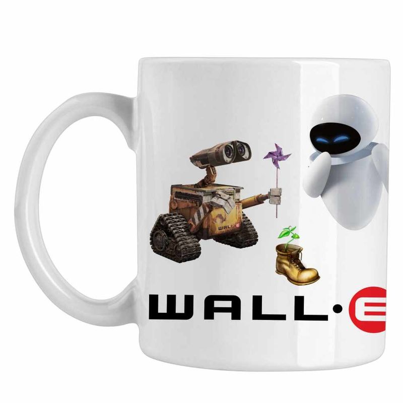 Casa si Gradina - Bucatarie si vesela - Cani si pahare - Cani si cesti - Cana Wall-E Morisca Eve Dragobete Velentines Day Romantic CoolTrend, alba, 330ml - Infinity.ro