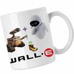 Casa si Gradina - Bucatarie si vesela - Cani si pahare - Cani si cesti - Cana Wall-E Morisca Eve Dragobete Velentines Day Romantic CoolTrend, alba, 330ml - Infinity.ro