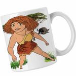 Casa si Gradina - Bucatarie si vesela - Cani si pahare - Cani si cesti - Cana The Croods Eep Desene Epoca de Piatra CoolTrend, alba, 330ml - Infinity.ro