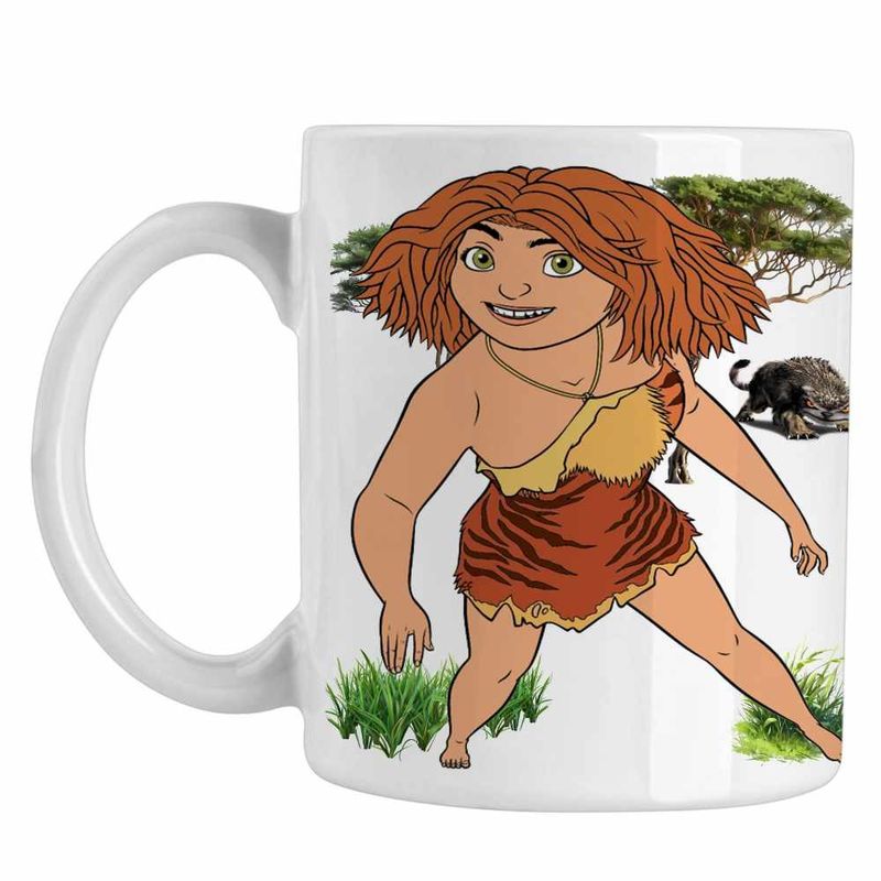 Casa si Gradina - Bucatarie si vesela - Cani si pahare - Cani si cesti - Cana The Croods Eep Desene Epoca de Piatra CoolTrend, alba, 330ml - Infinity.ro