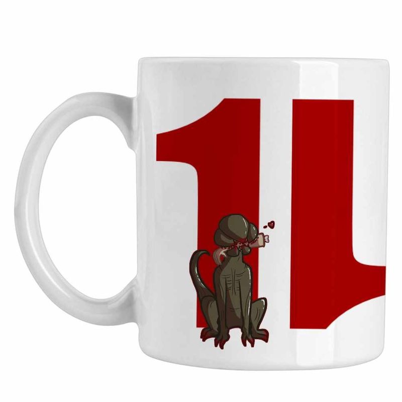 Casa si Gradina - Bucatarie si vesela - Cani si pahare - Cani si cesti - Cana Stranger Things Eleven Unsprezece Serial Jane CoolTrend, alba, 330ml - Infinity.ro