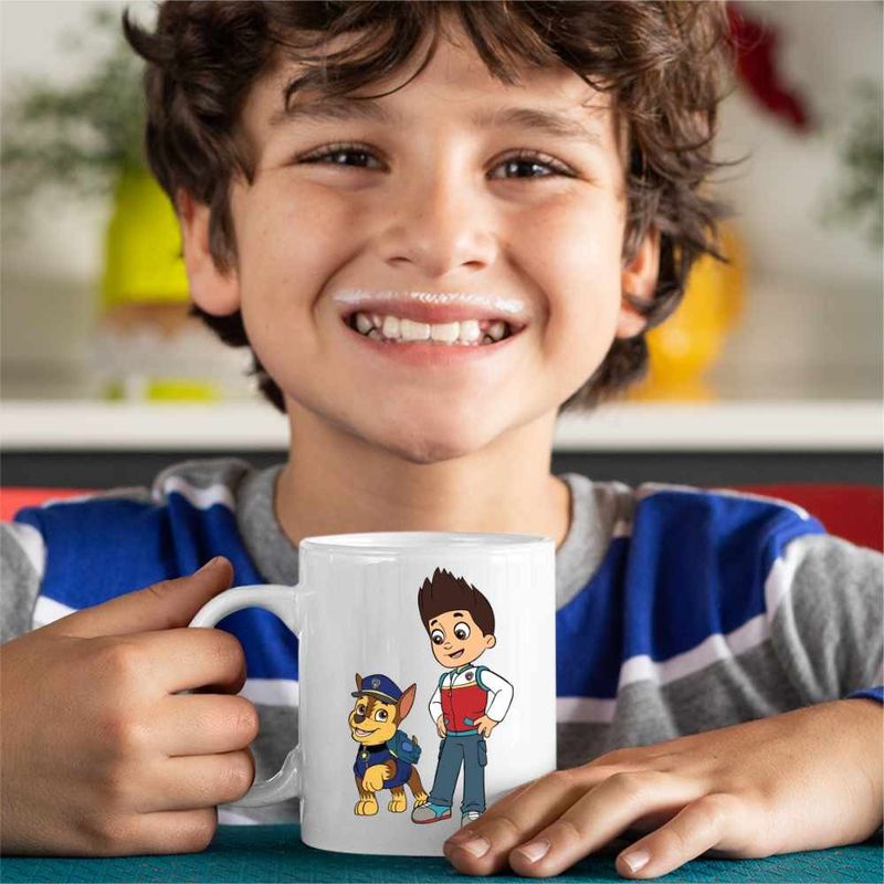 Casa si Gradina - Bucatarie si vesela - Cani si pahare - Cani si cesti - Cana Paw Patrol Ryder Chase Patrula Catelusilor, CoolTrend, alba, 330ml - Infinity.ro