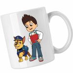 Casa si Gradina - Bucatarie si vesela - Cani si pahare - Cani si cesti - Cana Paw Patrol Ryder Chase Patrula Catelusilor, CoolTrend, alba, 330ml - Infinity.ro