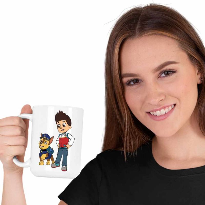 Casa si Gradina - Bucatarie si vesela - Cani si pahare - Cani si cesti - Cana Paw Patrol Ryder Chase Patrula Catelusilor, CoolTrend, alba, 330ml - Infinity.ro
