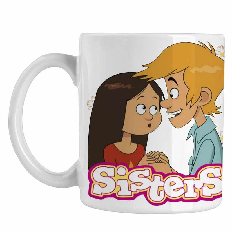 Casa si Gradina - Bucatarie si vesela - Cani si pahare - Cani si cesti - Cana Surorile Wendy Maxence The Sisters Max Valentines Dragobete, CoolTrend, alba, 330ml - Infinity.ro