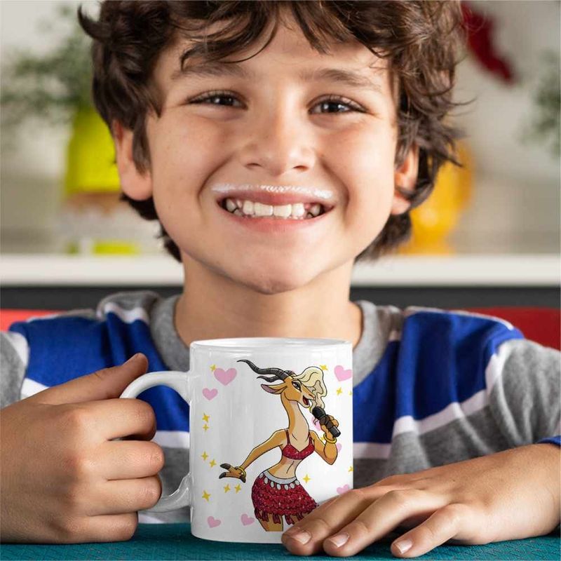 Casa si Gradina - Bucatarie si vesela - Cani si pahare - Cani si cesti - Cana Zootopia Gazelle Cantareata Zootropolis Star Vedeta CoolTrend, alba, 330ml - Infinity.ro