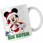 Casa si Gradina - Bucatarie si vesela - Cani si pahare - Cani si cesti - Cana Six Seven Mickey Mouse Craciun Donald Duck CoolTrend, alba, 330ml - Infinity.ro