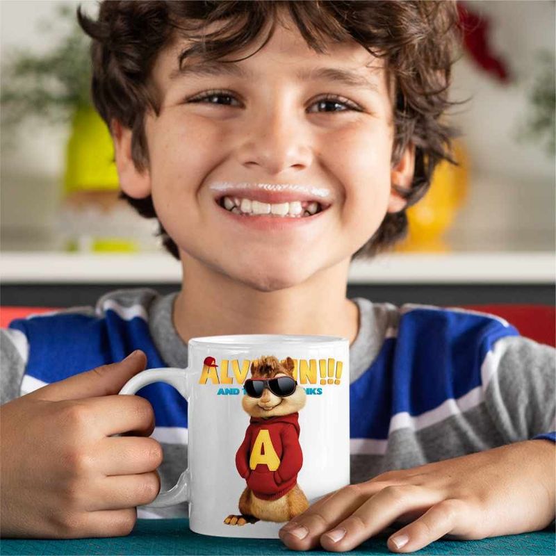 Casa si Gradina - Bucatarie si vesela - Cani si pahare - Cani si cesti - Cana Alvin Veverita Alvinnn Veveritele, CoolTrend, alba, 330ml - Infinity.ro