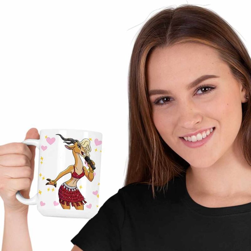 Casa si Gradina - Bucatarie si vesela - Cani si pahare - Cani si cesti - Cana Zootopia Gazelle Cantareata Zootropolis Star Vedeta CoolTrend, alba, 330ml - Infinity.ro
