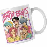 Casa si Gradina - Bucatarie si vesela - Cani si pahare - Cani si cesti - Cana Huntrix Saja Boys Stars Kpop CoolTrend, alba, 330ml - Infinity.ro
