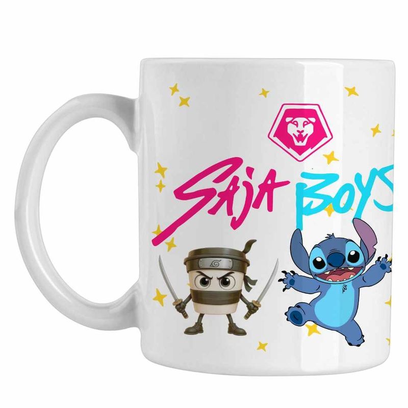 Casa si Gradina - Bucatarie si vesela - Cani si pahare - Cani si cesti - Cana Huntrix Saja Boys Kpop Legends CoolTrend, alba, 330ml - Infinity.ro