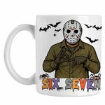 Casa si Gradina - Bucatarie si vesela - Cani si pahare - Cani si cesti - Cana Six Seven Jason Voorhees 67 Halloween CoolTrend, alba, 330ml - Infinity.ro