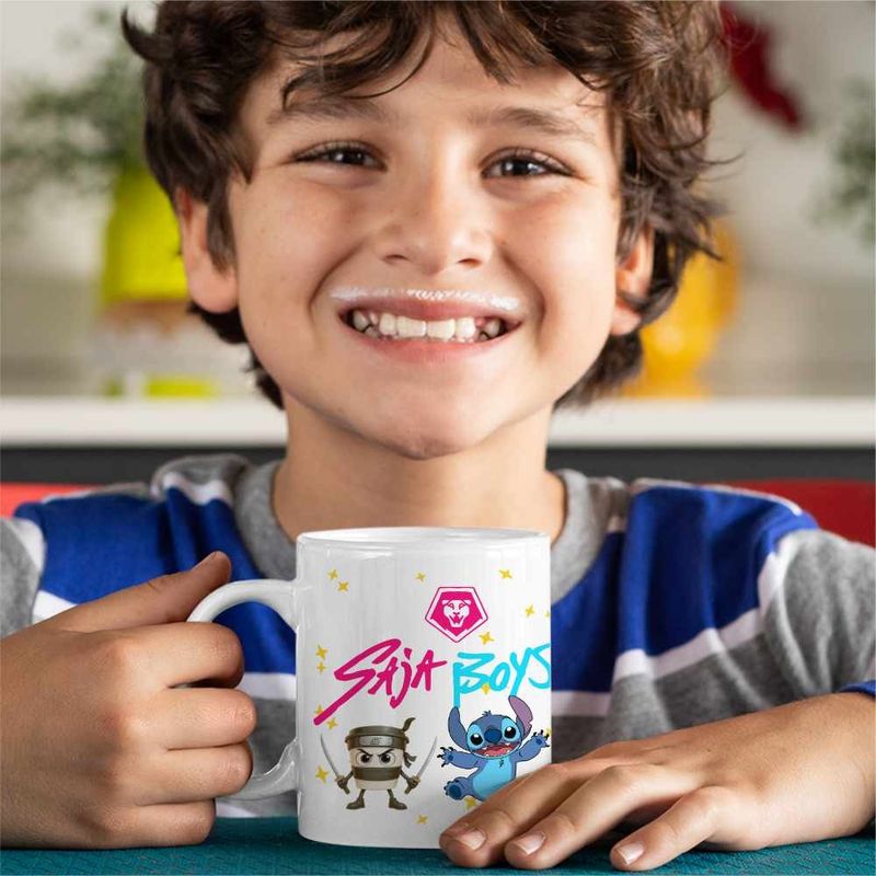 Casa si Gradina - Bucatarie si vesela - Cani si pahare - Cani si cesti - Cana Huntrix Saja Boys Kpop Legends CoolTrend, alba, 330ml - Infinity.ro
