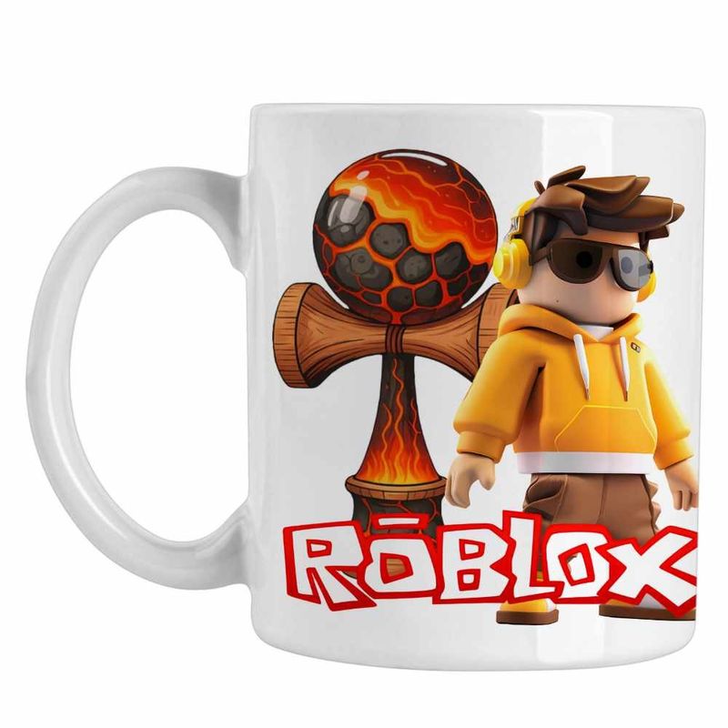 Casa si Gradina - Bucatarie si vesela - Cani si pahare - Cani si cesti - Cana Kendama Roblox Lava CoolTrend, alba, 330ml - Infinity.ro