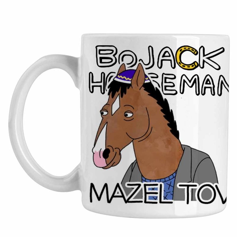 Casa si Gradina - Bucatarie si vesela - Cani si pahare - Cani si cesti - Cana BoJack Horseman Mazel Tov CoolTrend, alba, 330ml - Infinity.ro